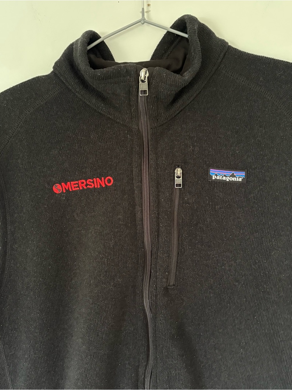Patagonia Men’s Better Sweater Full Zip Fleece Vest Black Size XL - Mersino Logo - Picture 2 of 12
